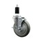 Service Caster 5'' Gray Poly Swivel 1-3/8'' Expanding Stem Caster with Brake SCC-EX20S514-PPUB-TLB-138 - alternate 1